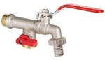 Drawn ball valve DN15 OLIGO DUO with a throttle with a steel lever and a shut-off valve with an aluminum handle